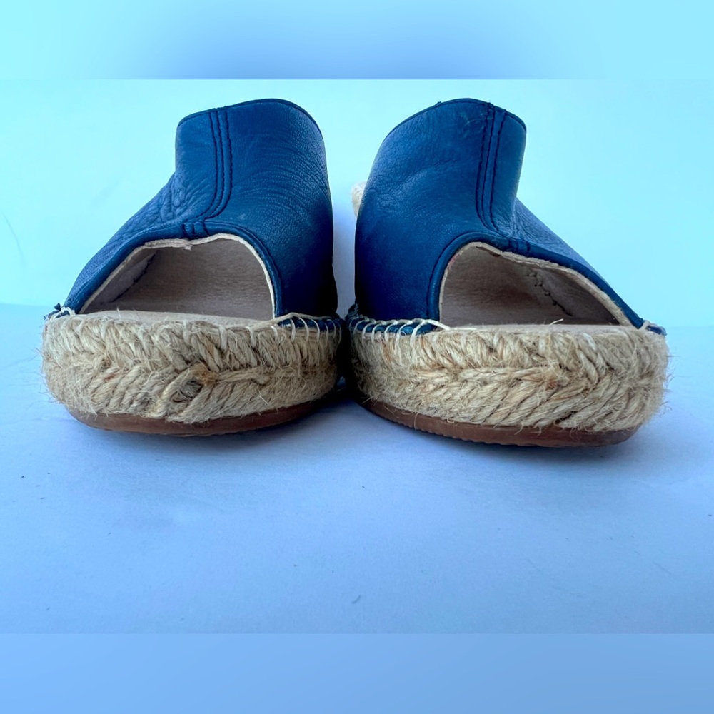 Neiman Marcus Navy Wedge Slides - image 7